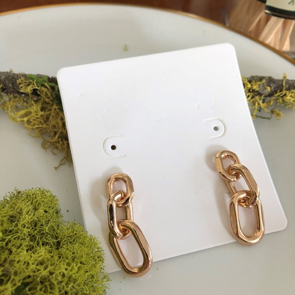 Gold Chain Drop Earrings